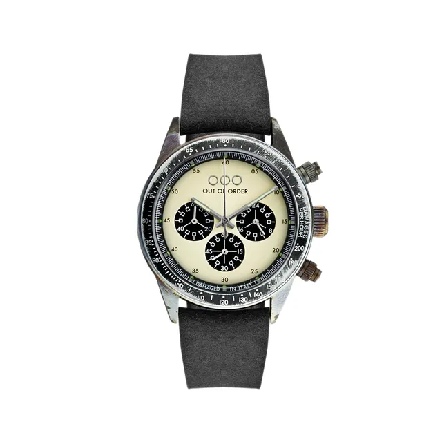Out Of Order Black Cream orologio cronografo 42 mm crema