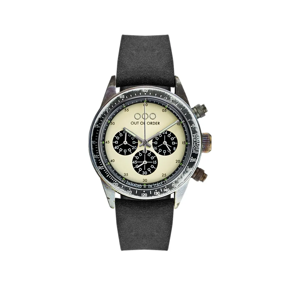 Out Of Order Black Cream orologio cronografo 42 mm crema