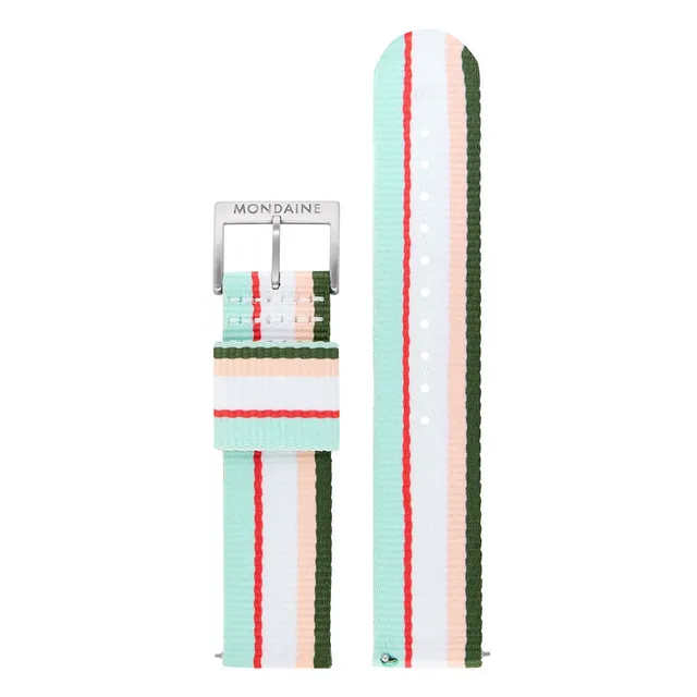 Mondaine Cinturino Tessuto Multicolore 20 mm Righe