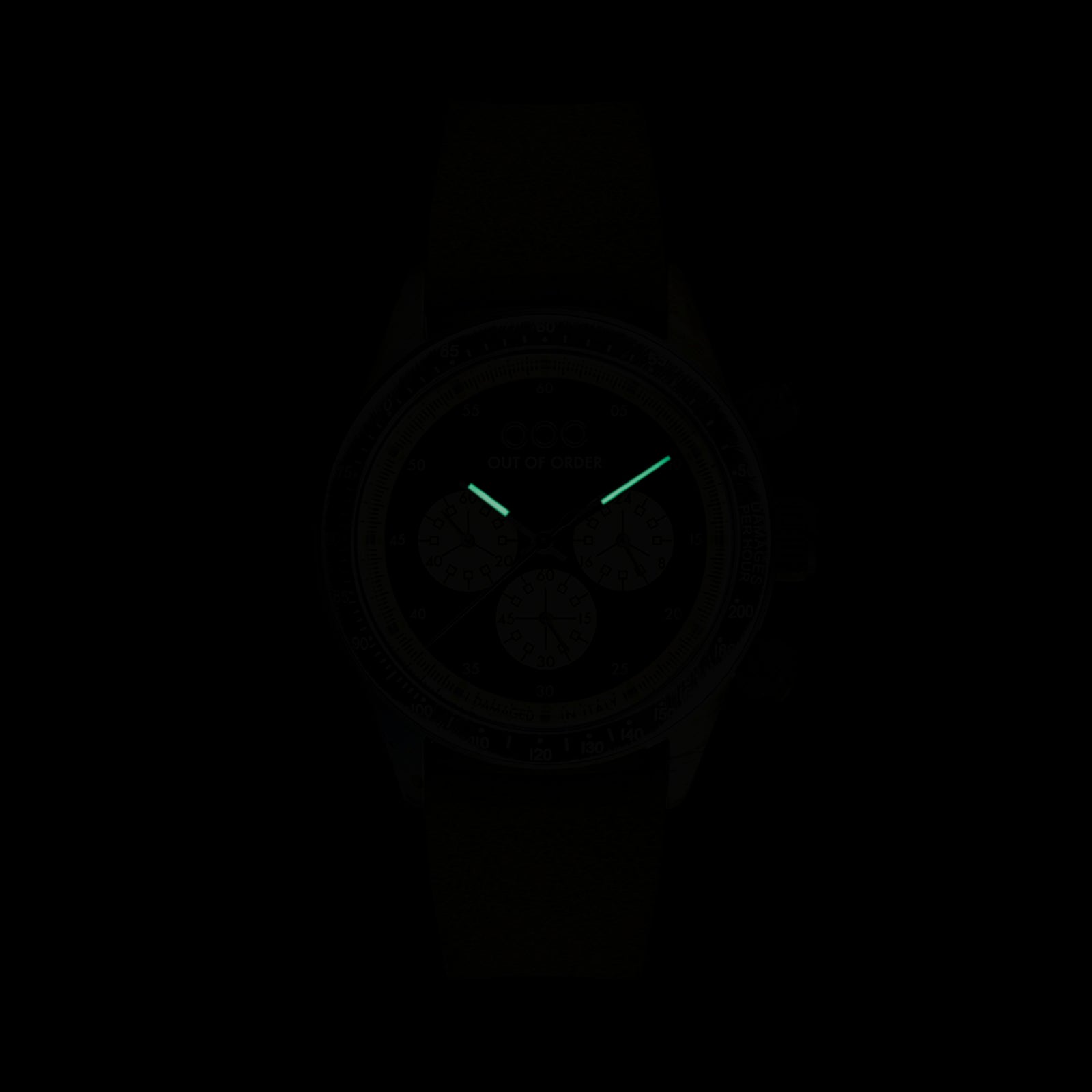 Out Of Order Cronografo Brown Black orologio crono 42mm pelle