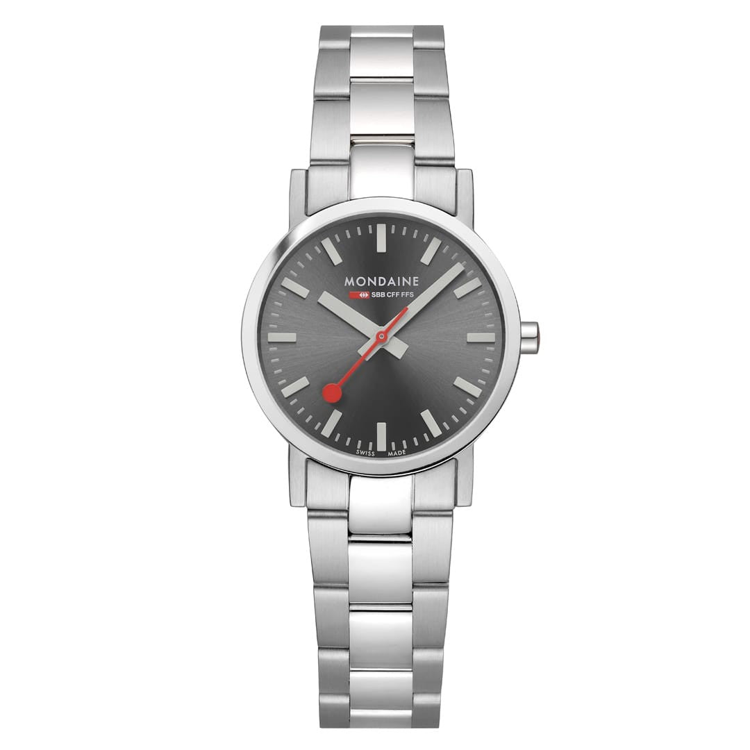 Mondaine Classic orologio 30mm grigio acciaio