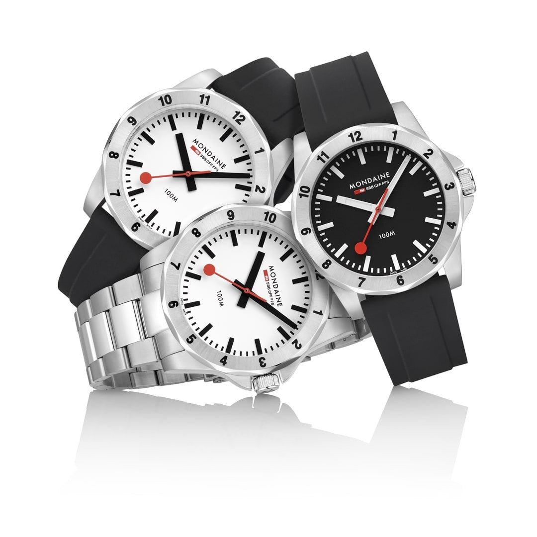 Mondaine Numeri orologio 42 mm nero silicone