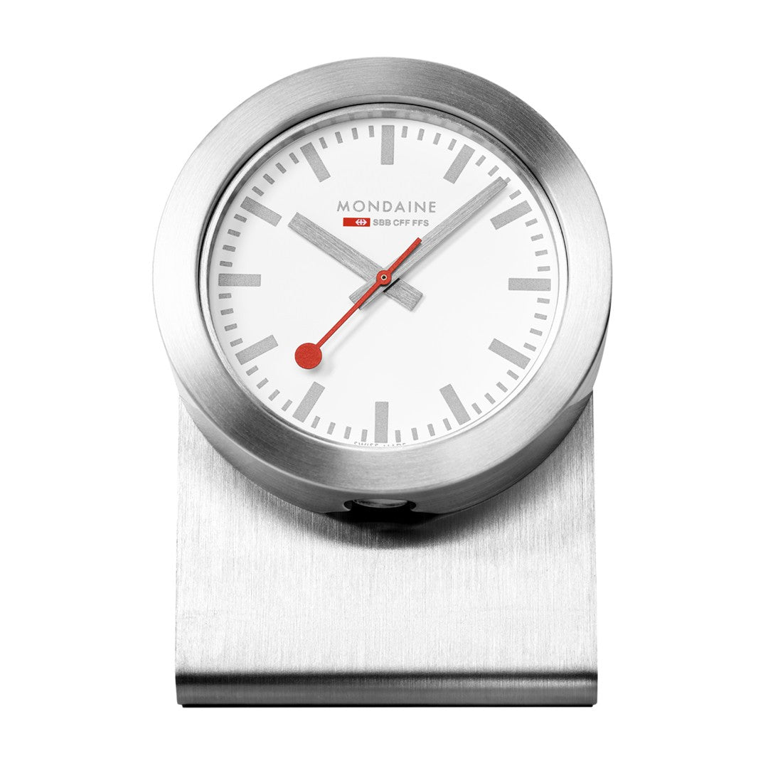 Mondaine Magnet Clock Orologio da Tavolo Argento 50 mm