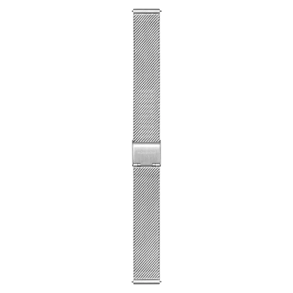 Mondaine Easy Click bracciale 16 mm acciaio satinato