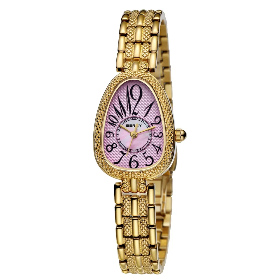 Berny Gold Orologio Donna Quarzo Serpente Rosa Acciaio