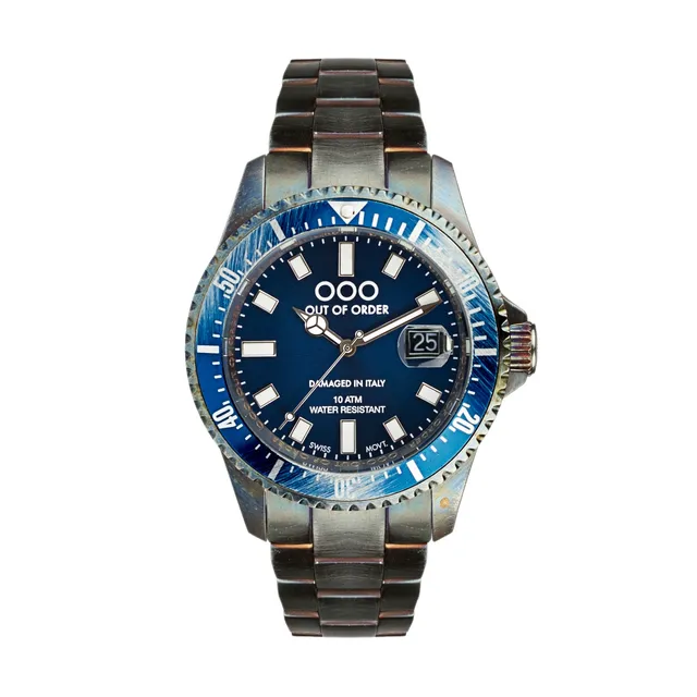 Out Of Order Casanova Blue orologio acciaio blu 44 mm