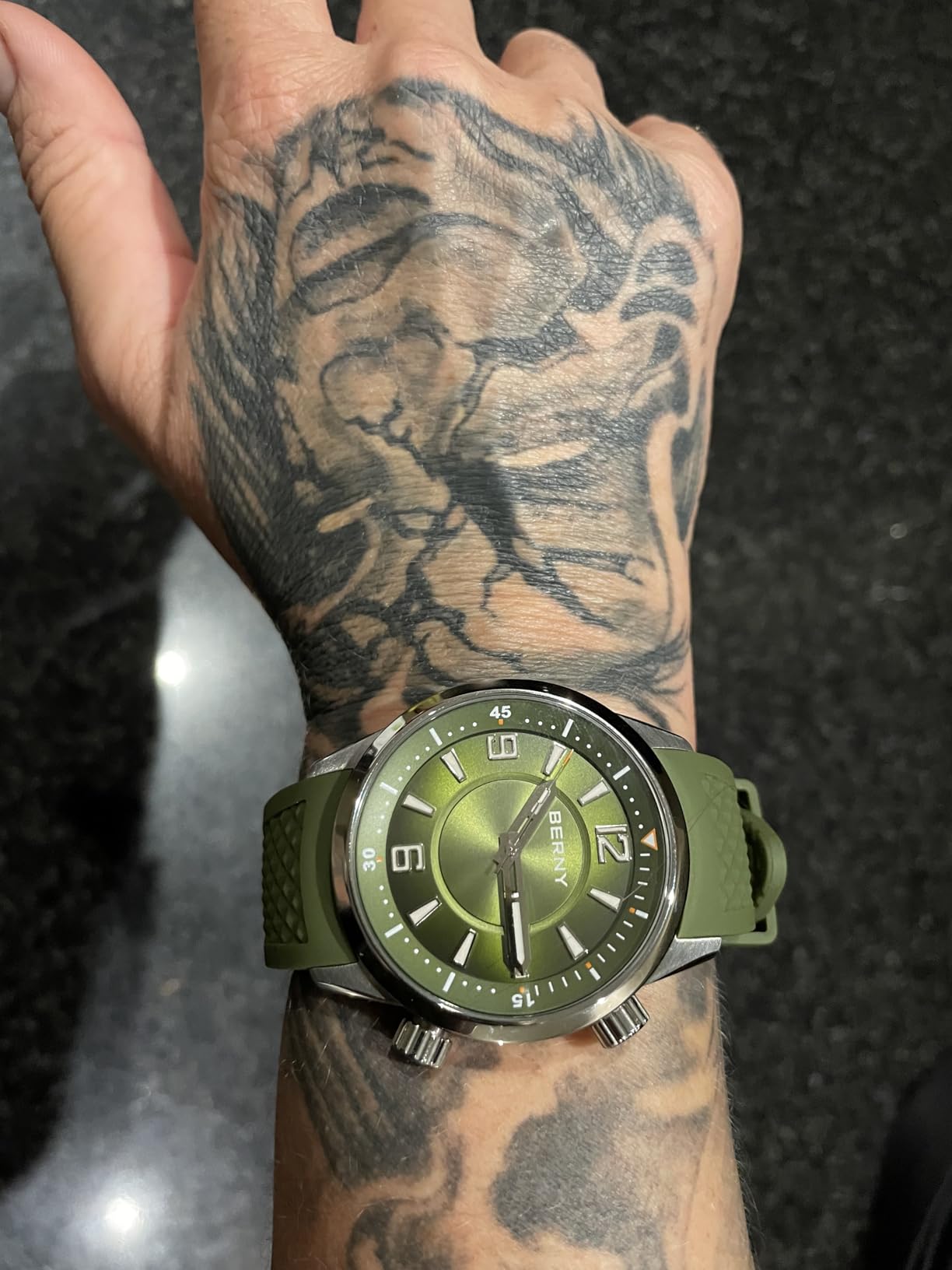 Berny Dive HV600 Orologio Uomo Nero Automatico 20ATM