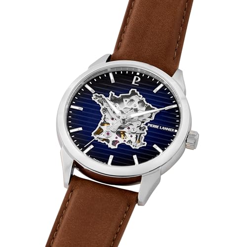 Pierre Lannier Monarck orologio automatico 43 mm acciaio