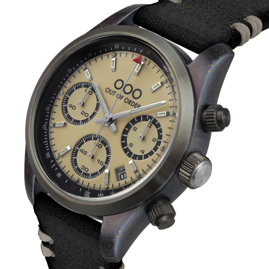 Out of Order Sporty Cream Cronografo orologio crema 40 mm