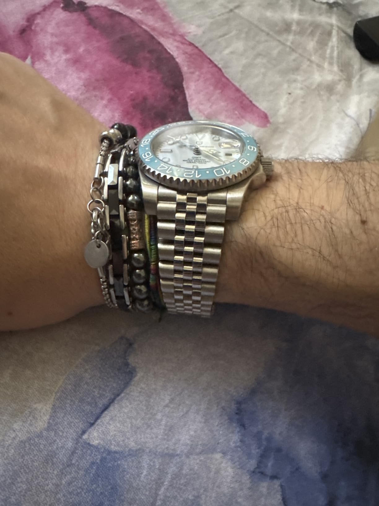 Pagani Design 1662 Orologio GMT Uomo Nero Blu 40mm