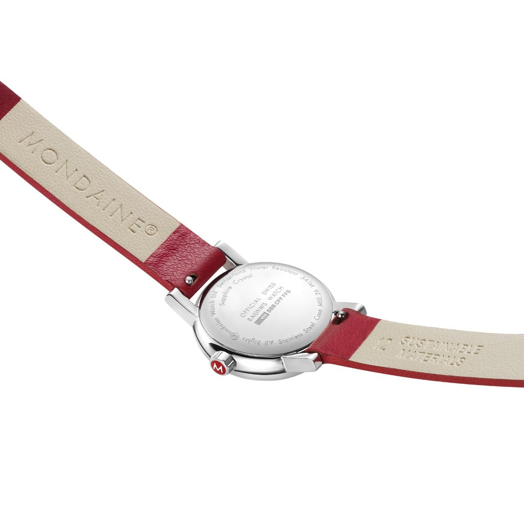 Mondaine evo2 Petite Rosso 26 mm Orologio Quarzo