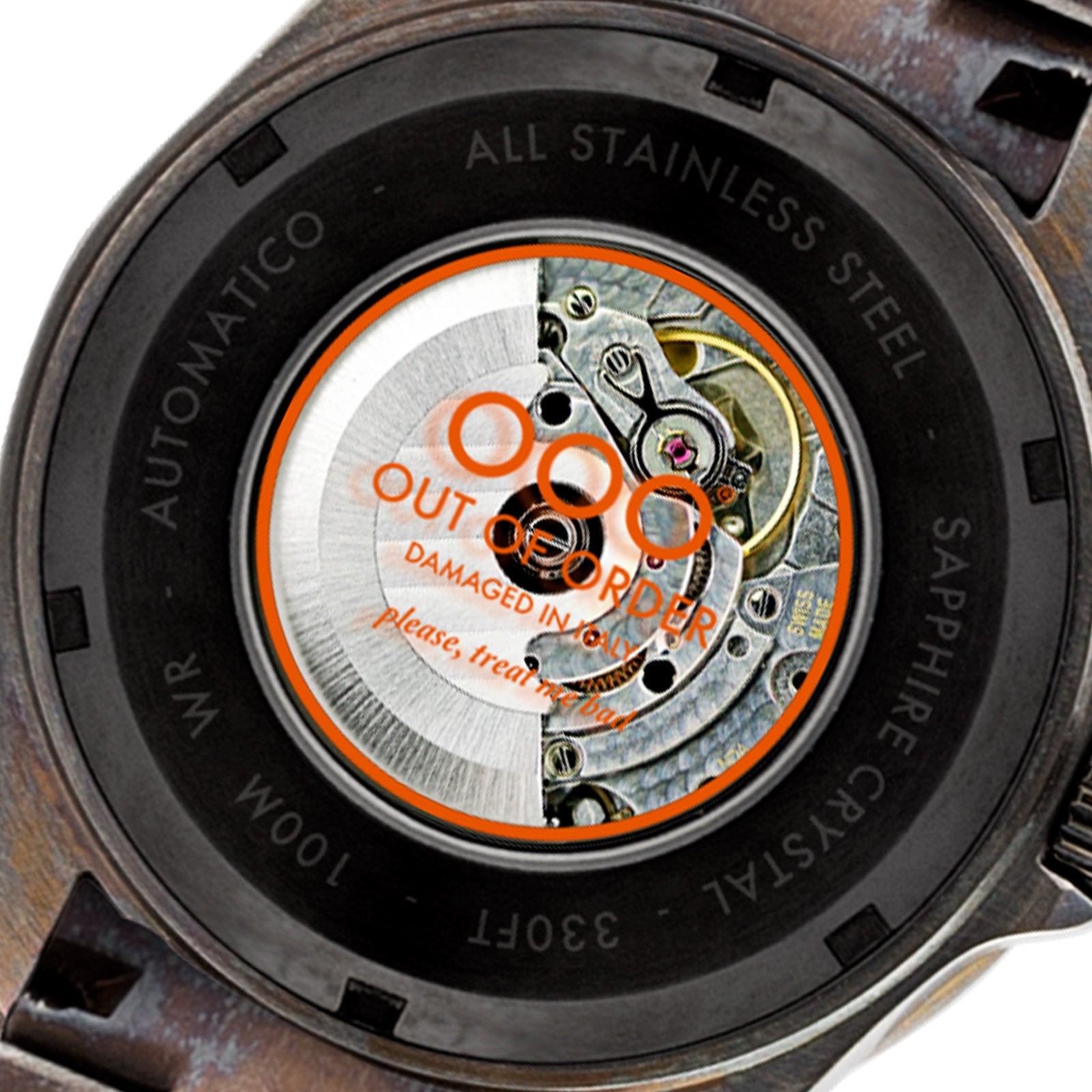 Out Of Order Swiss Automatico Orange orologio 44 mm arancione