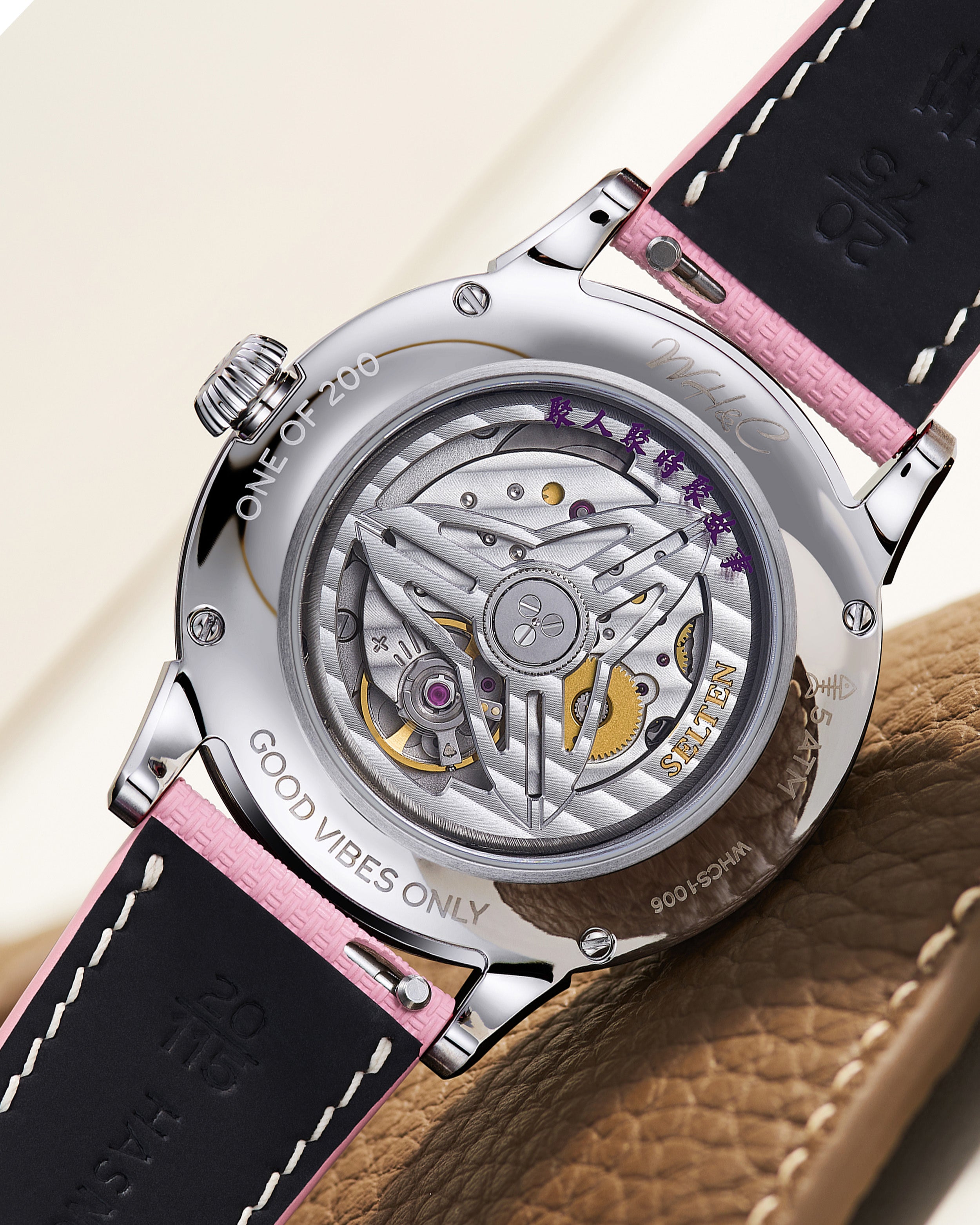Selten Jui Bauhinia orologio rosa madreperla