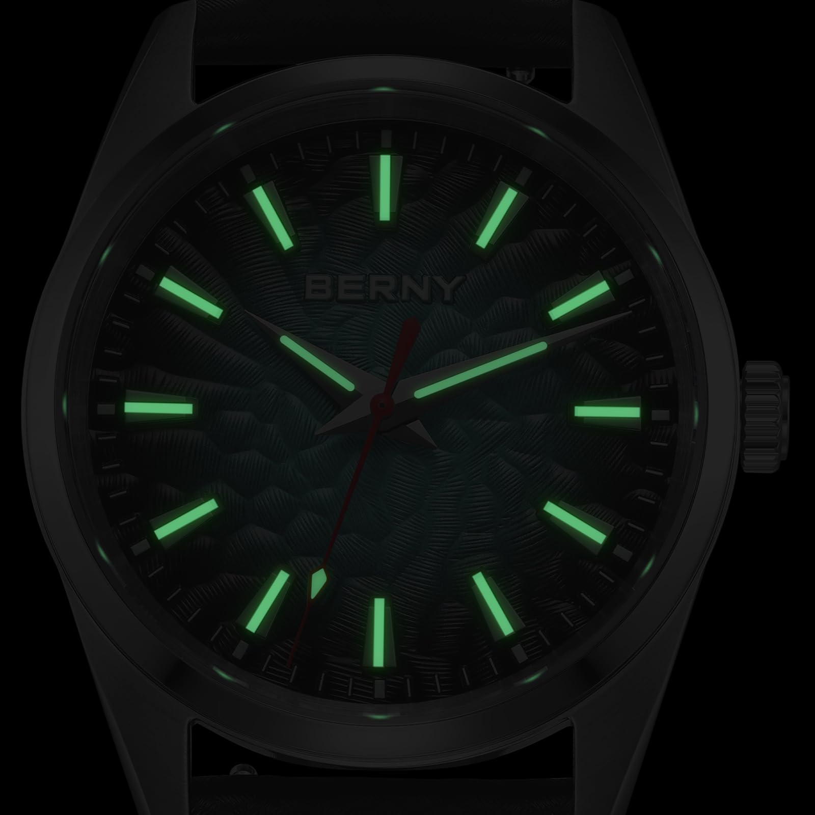 Berny orologio uomo quarzo pelle blu chiaro 10 ATM