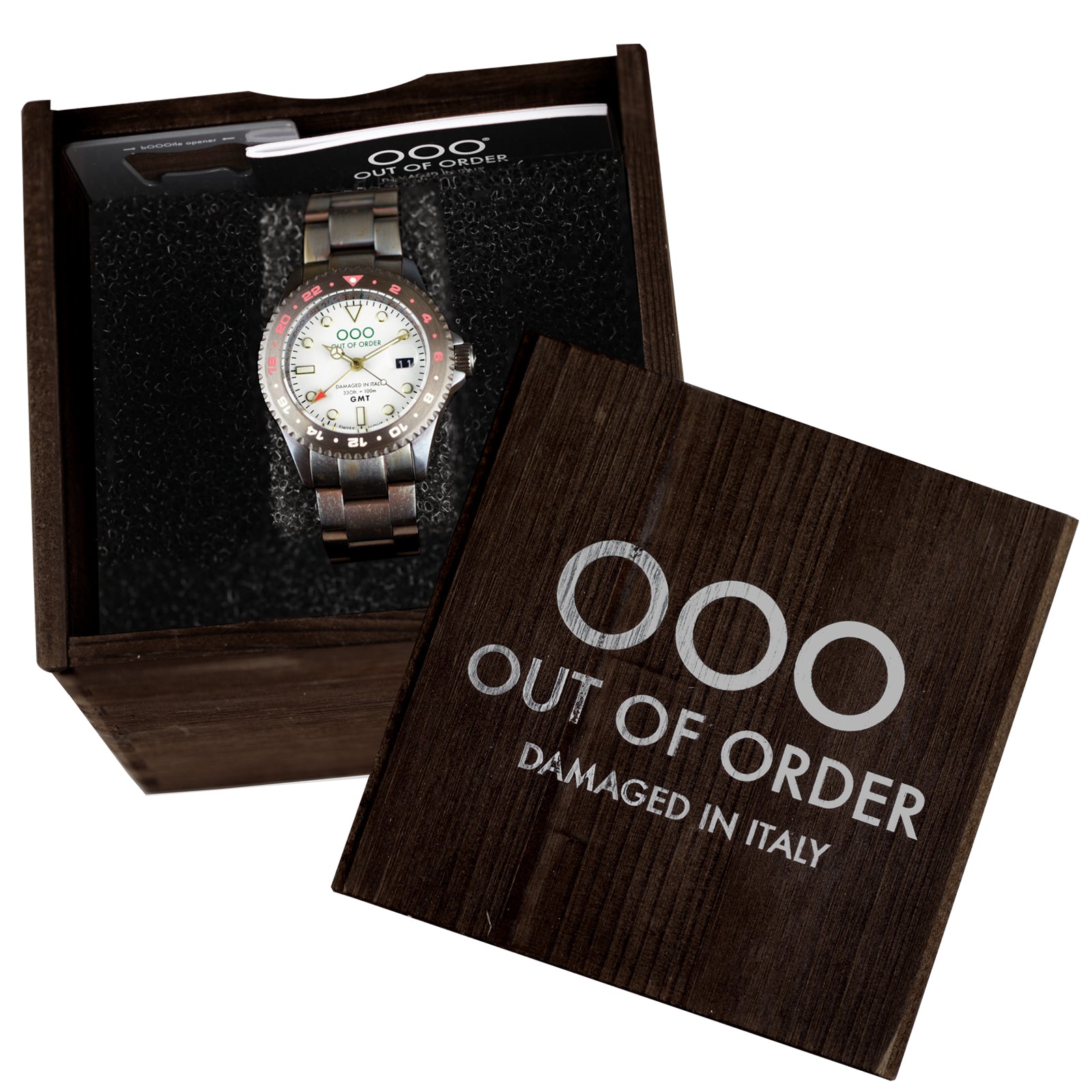 Out Of Order Swiss GMT Merry Christmas orologio 44 mm bianco