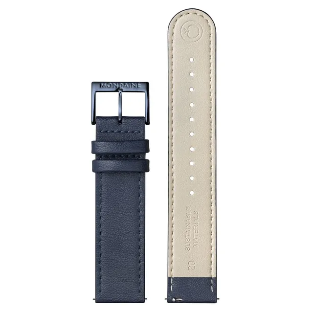 Mondaine cinturino ecopelle blu 20 mm Vegea