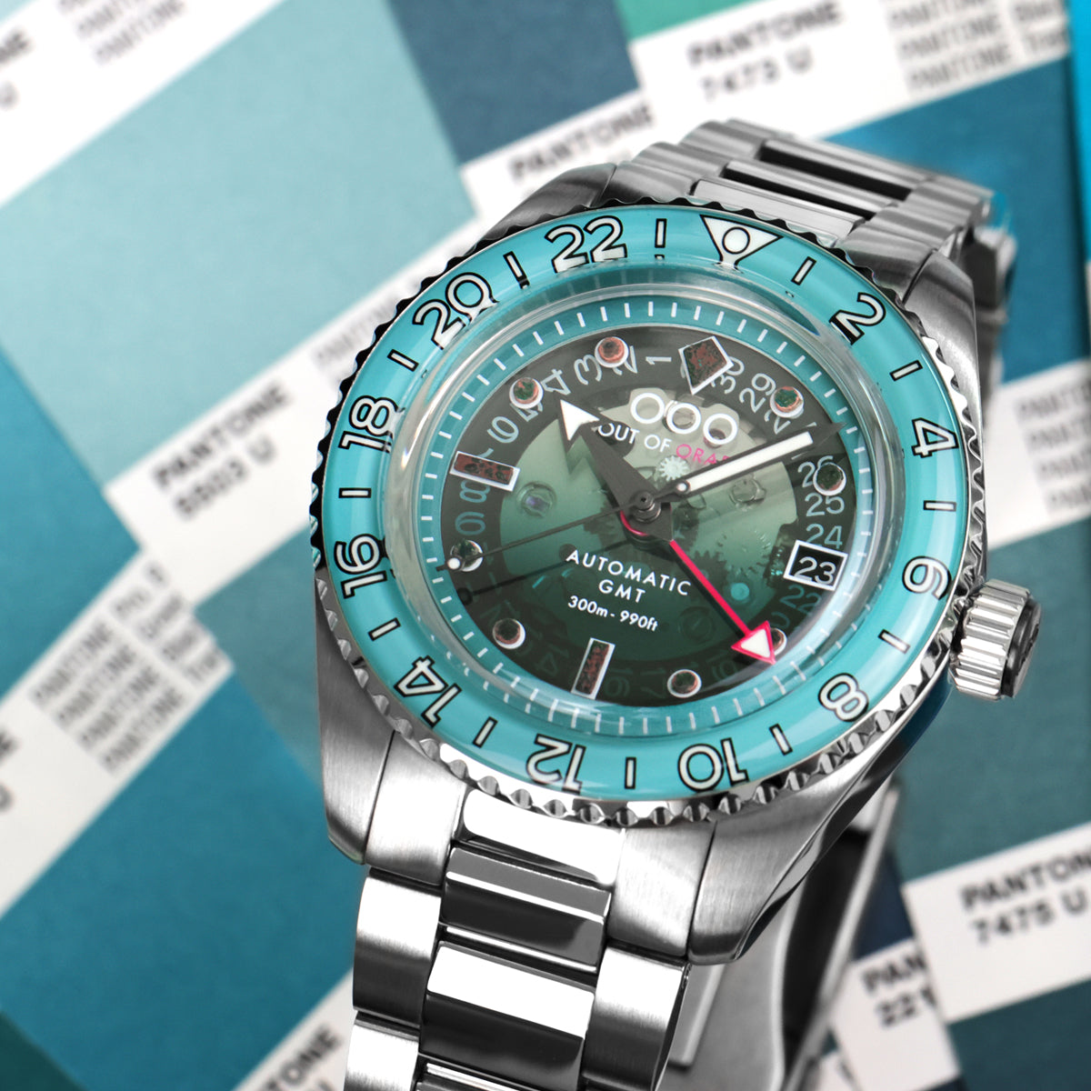 Out Of Order Orafix Blue Lagoon orologio GMT automatico