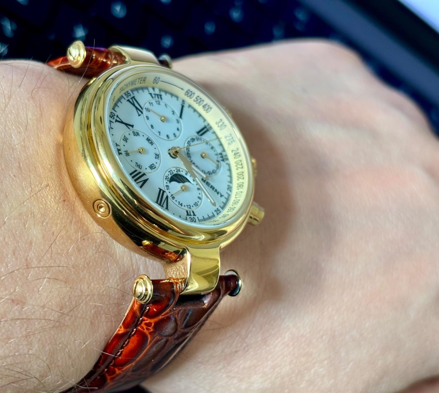 Berny AM053VM Orologio Automatico Uomo Oro Multifunzione