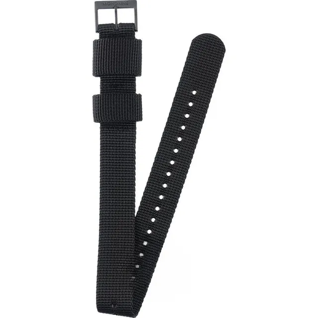 Mondaine Helvetica Bold Cinturino Nylon Nero 20 mm