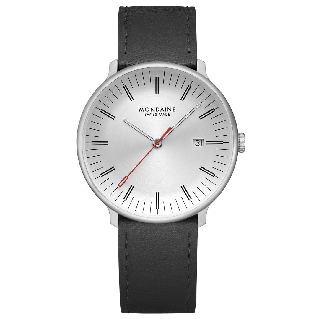 Mondaine Doppio Silver Orologio 41 mm Argento