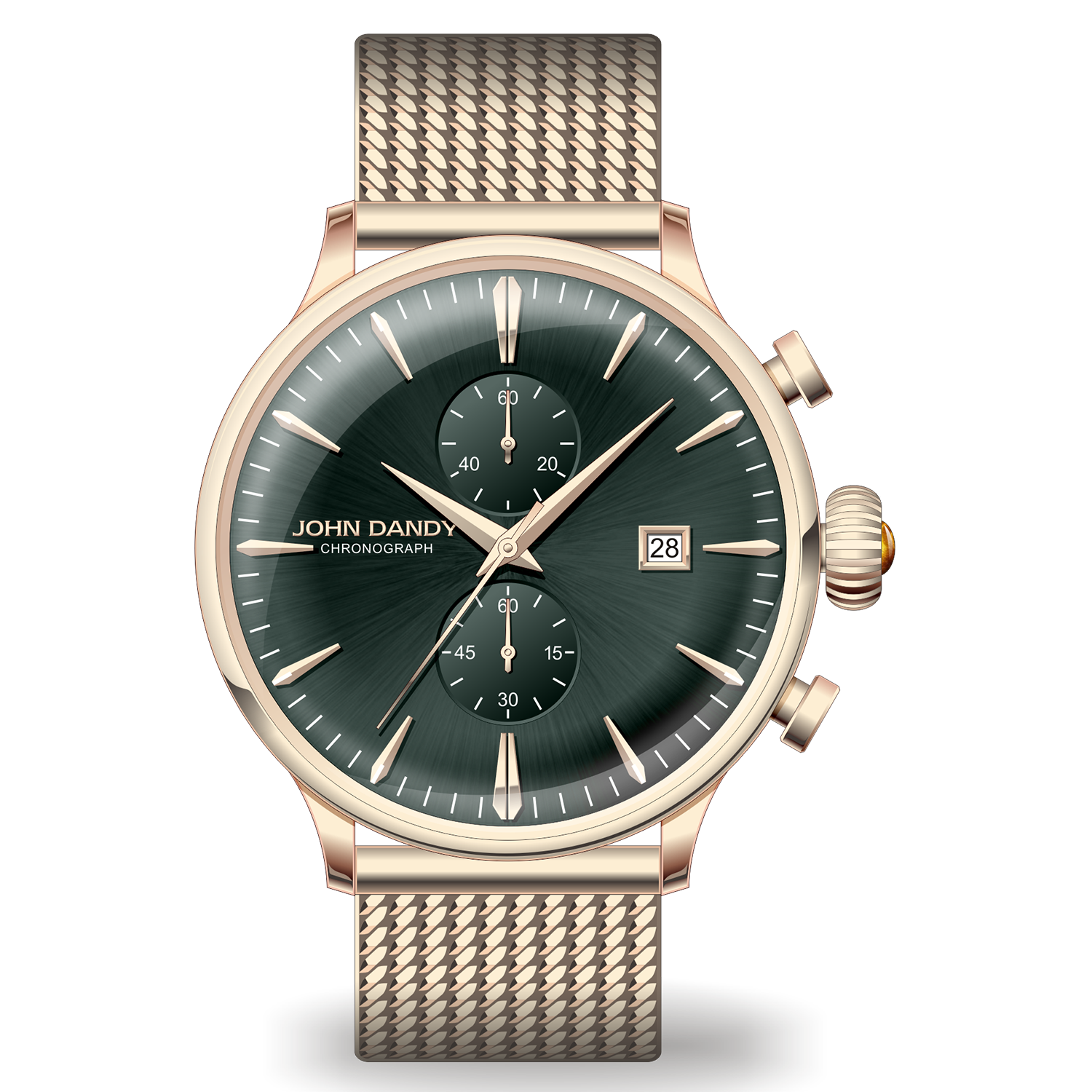 John Dandy JD2608M cronografo uomo argento