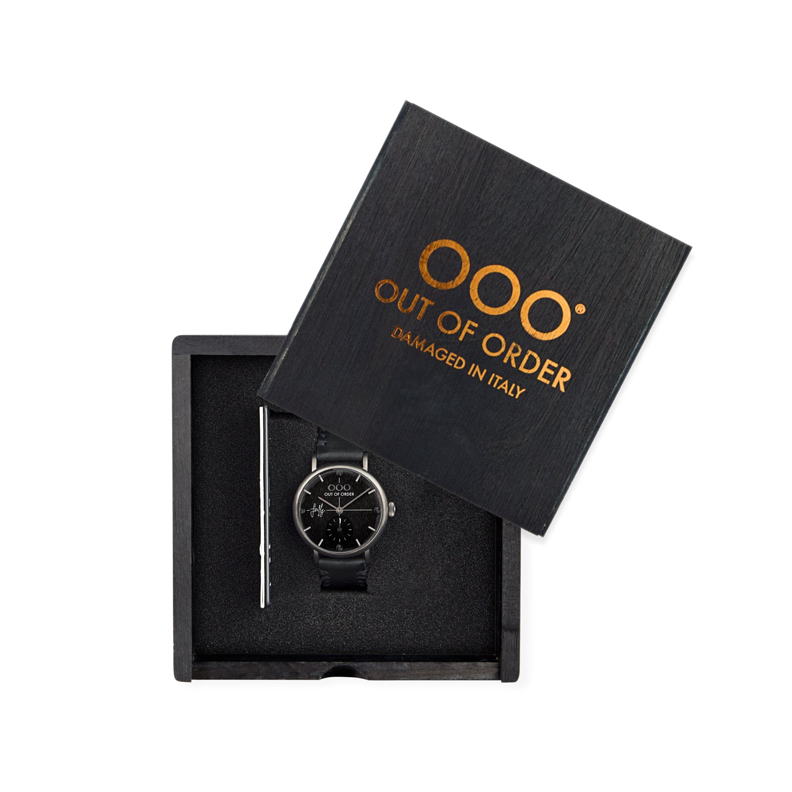 Out Of Order Firefly Orologio Quarzo 41mm Nero Pelle