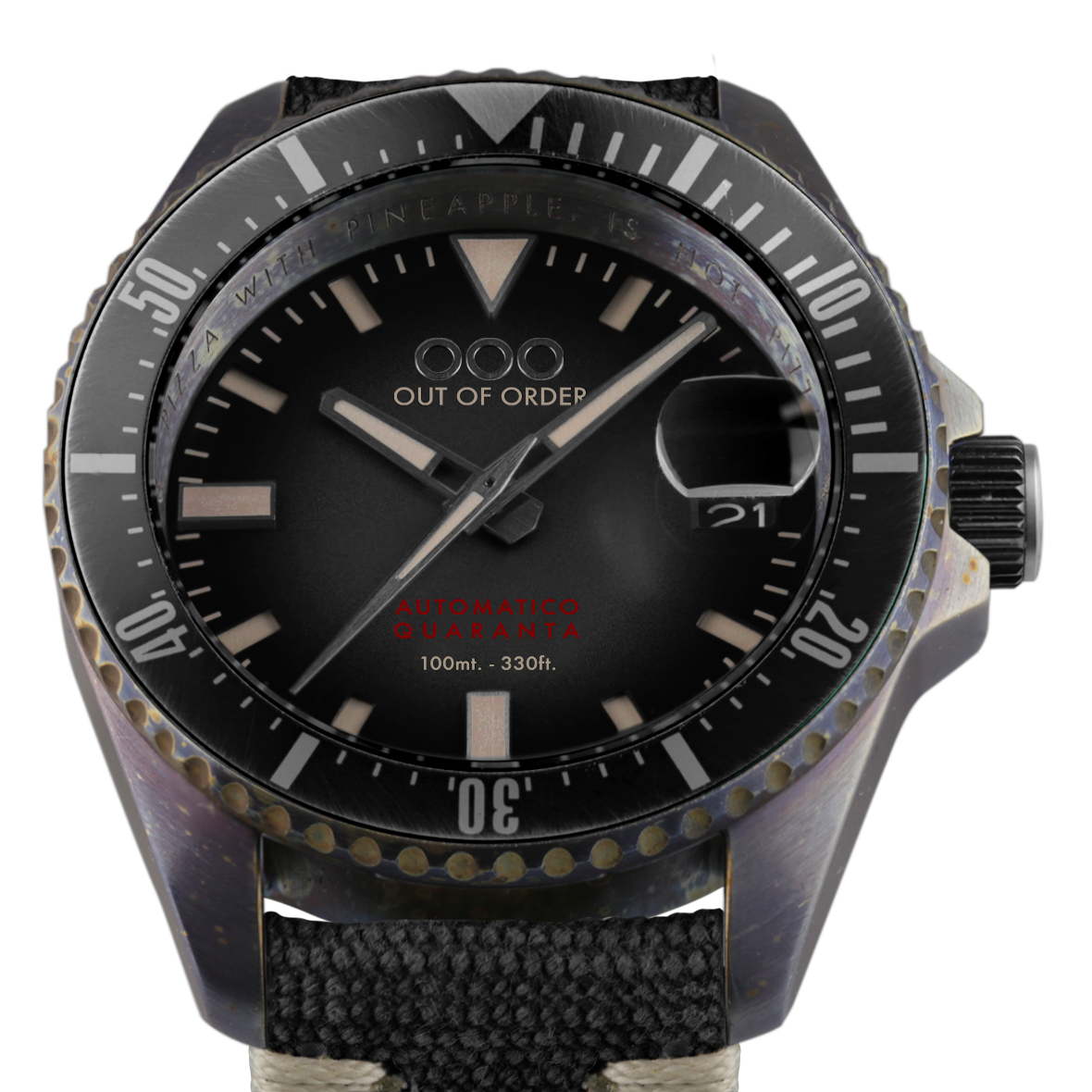 Out Of Order Automatico Quaranta Black orologio automatico 40 mm nero