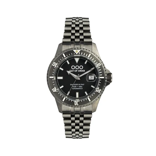 Out Of Order Automatico 9K orologio automatico 44 mm nero gun