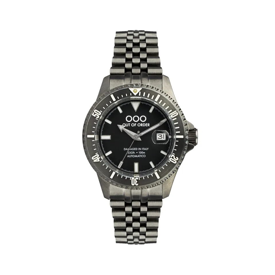 Out Of Order Automatico 9K orologio automatico 44 mm nero gun