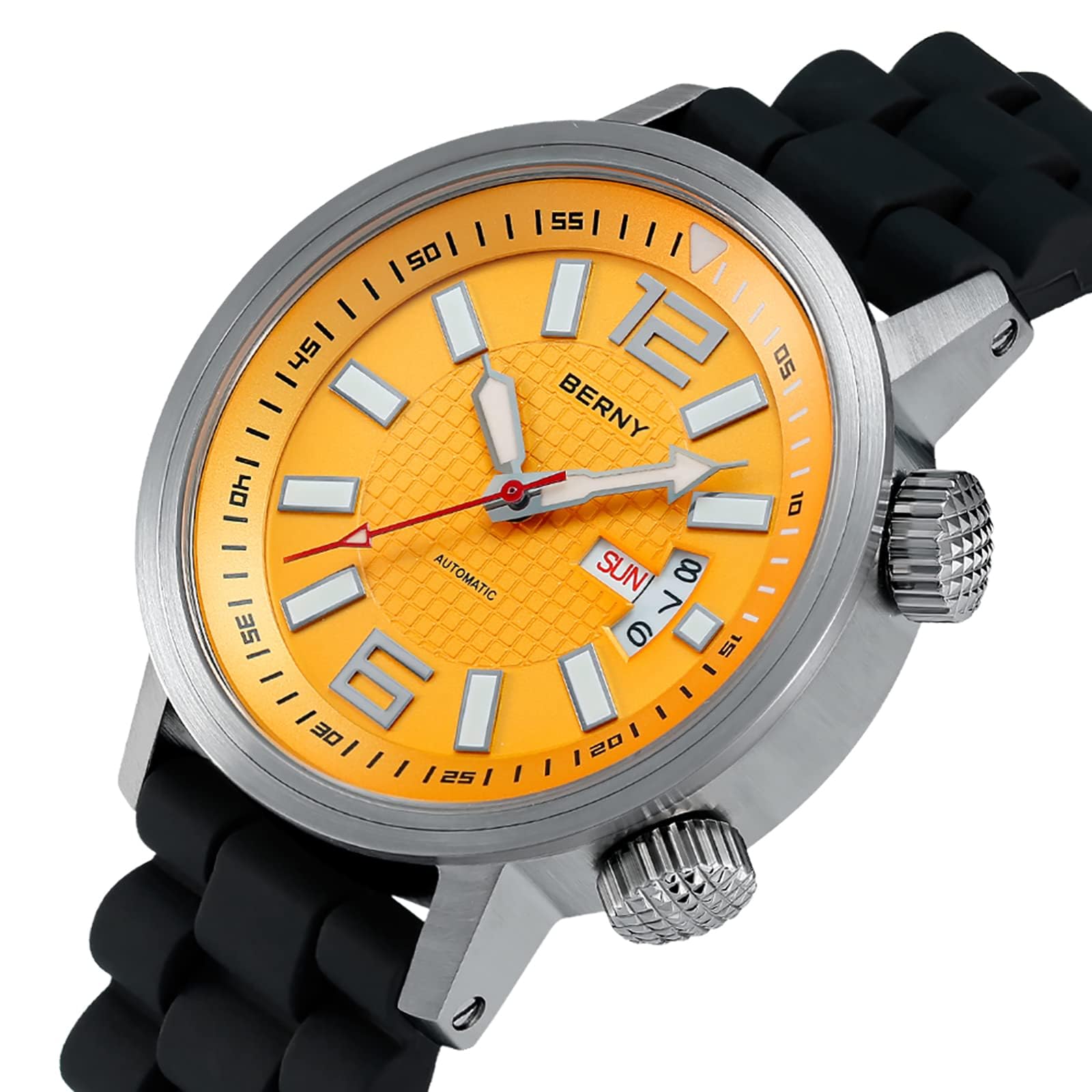 Berny Diver Orologio Uomo Giallo Automatico 20ATM