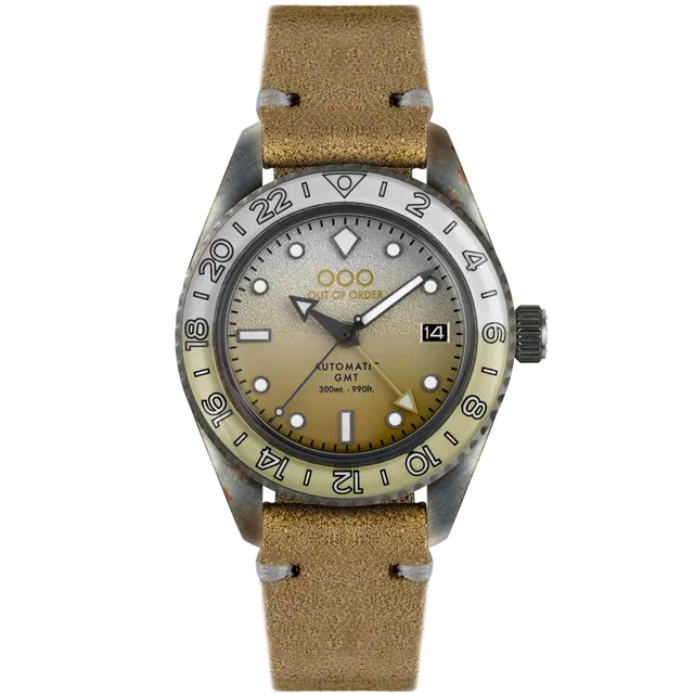 Out Of Order Shaker Margarita Automatic GMT orologio marrone 40 mm