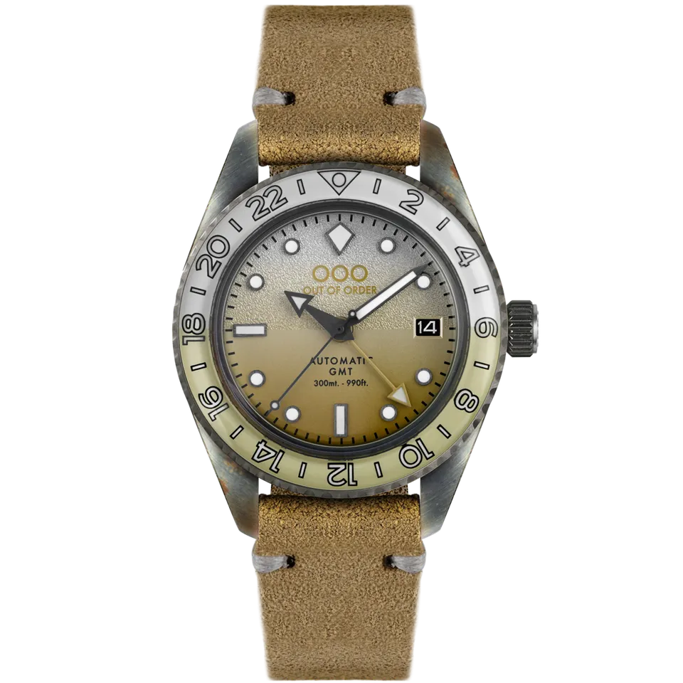Out Of Order Shaker Margarita Automatic GMT orologio marrone 40 mm