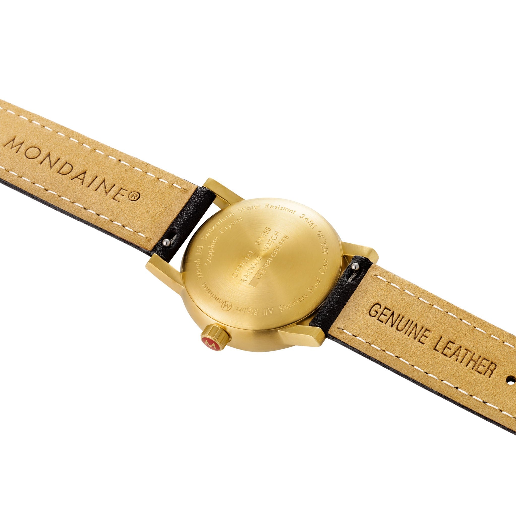 Mondaine evo2 Black Gold orologio pelle 30 mm