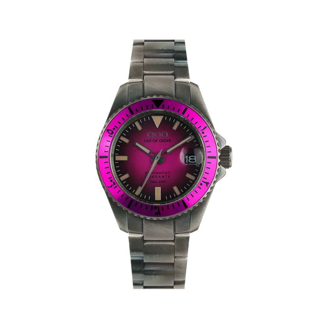 Out Of Order Automatico Quaranta Magenta Ultra Distressed orologio 40 mm