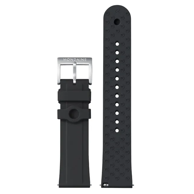 Mondaine Numeri cinturino silicone 20mm nero