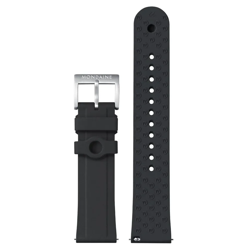 Mondaine Numeri cinturino silicone 20mm nero