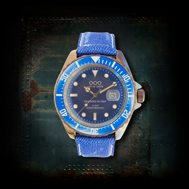 Out Of Order Jeans Light Blue orologio quarzo 44mm blu