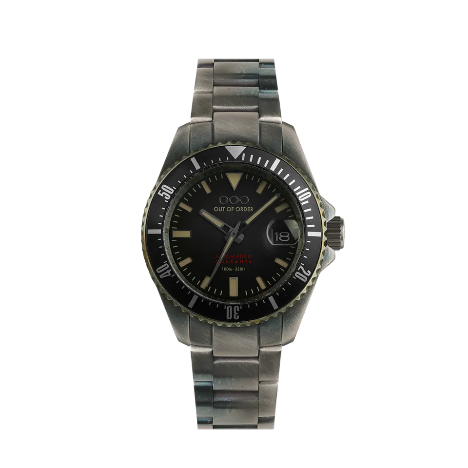 Out Of Order Automatico Quaranta Ultra Distressed orologio 40 mm nero