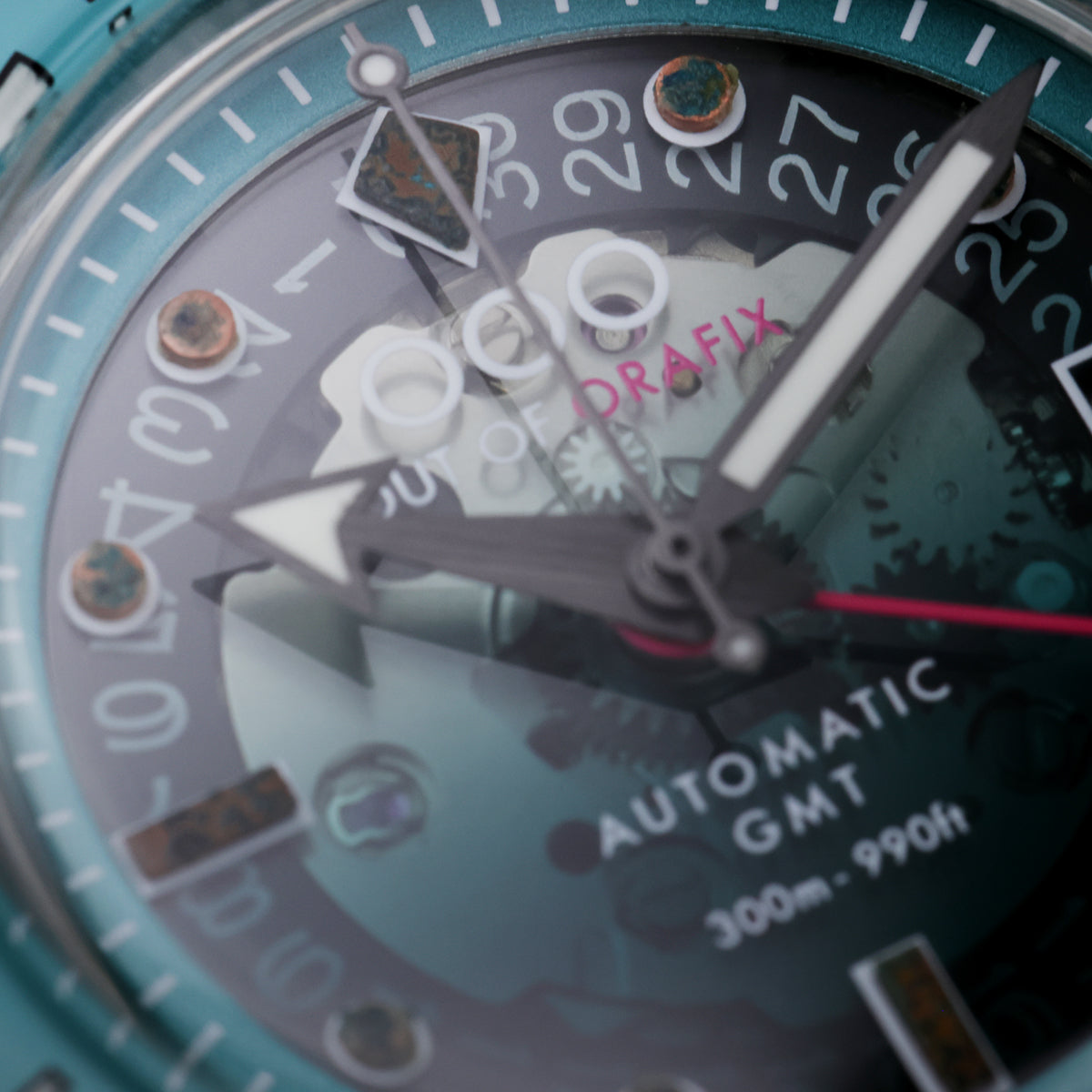 Out Of Order Orafix Blue Lagoon orologio GMT automatico