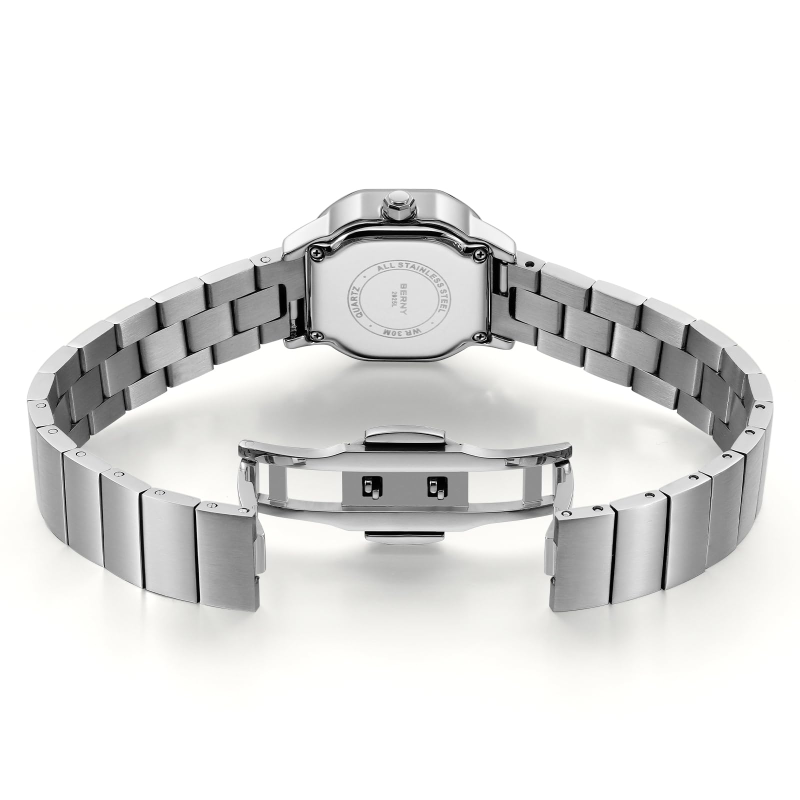 Berny Orologio Donna Quadrato Bianco Quarzo 3ATM