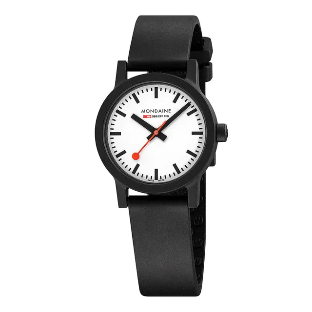 Mondaine Essence orologio 32mm bianco gomma