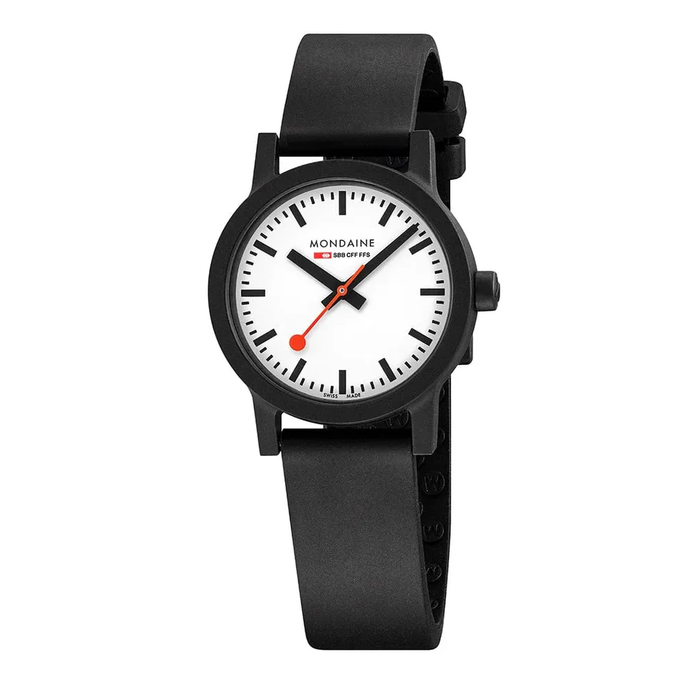 Mondaine Essence orologio 32mm bianco gomma