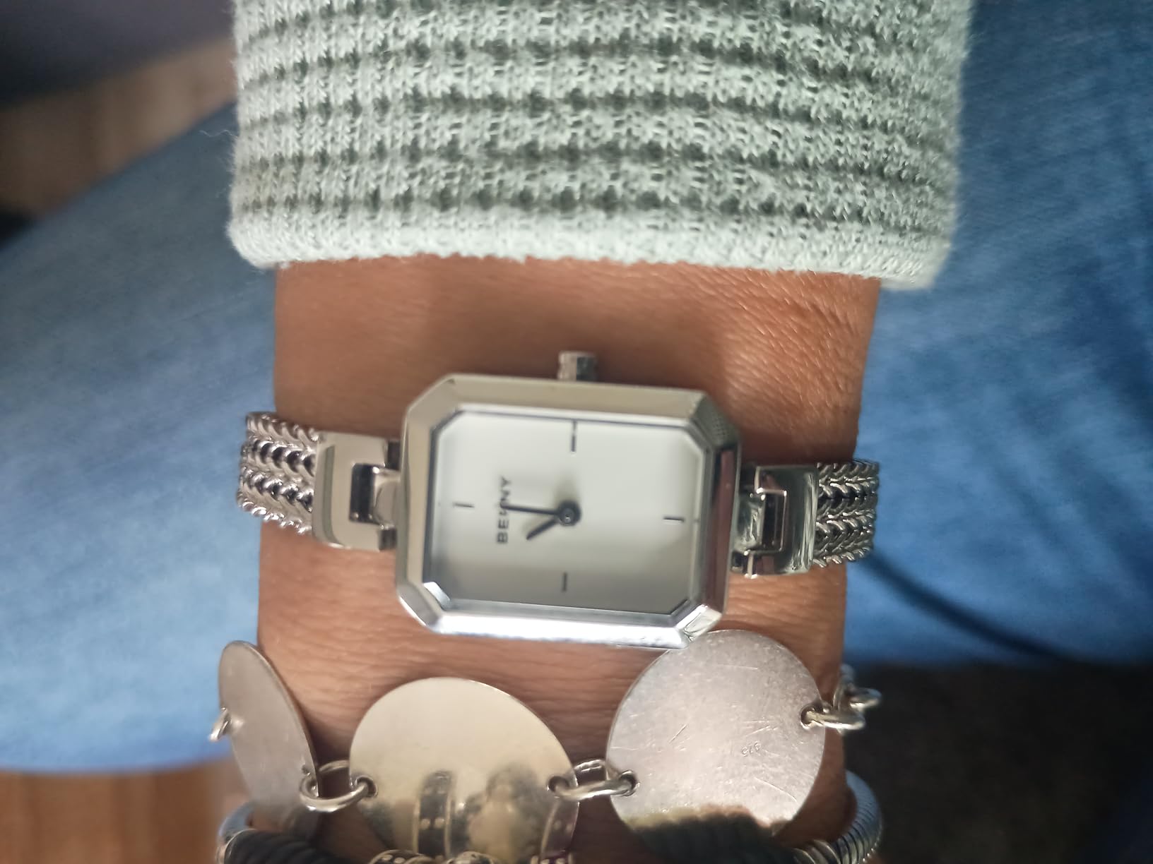 Berny Orologio Donna Rettangolare Mini Quarzo Acciaio 3ATM