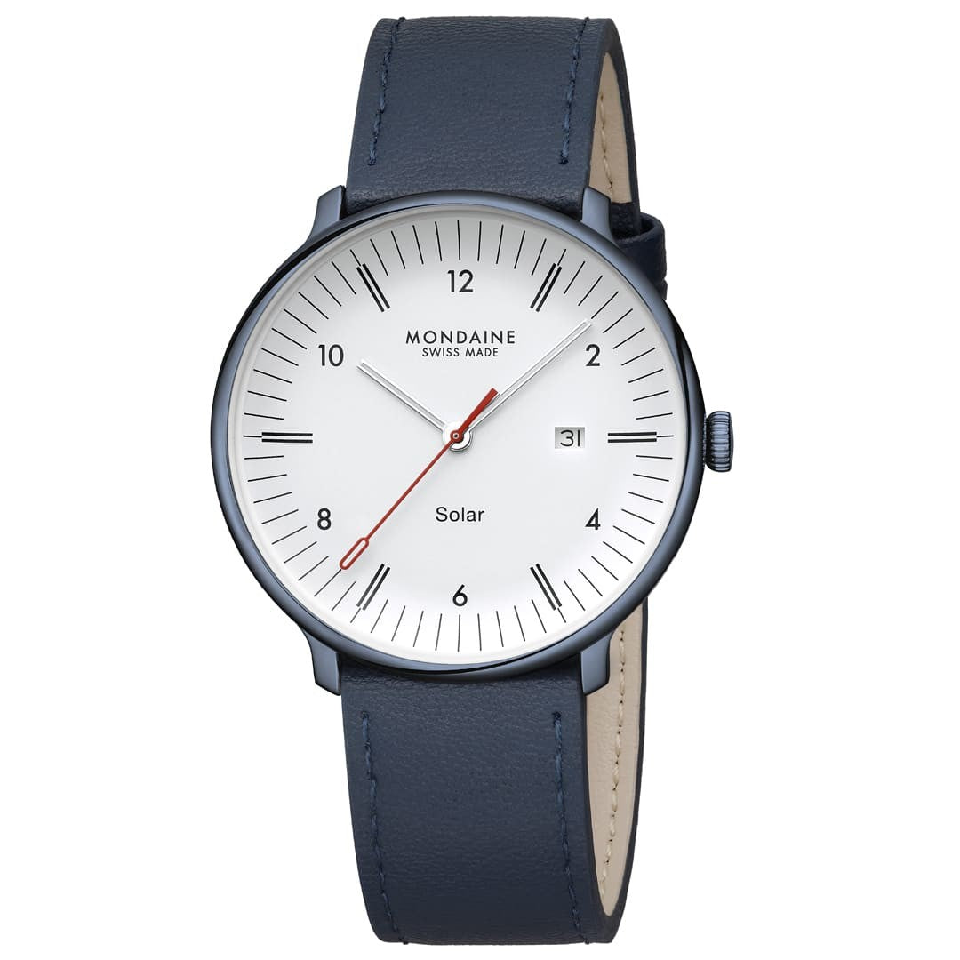 Mondaine Doppio Solar Blu 41 mm datario zaffiro