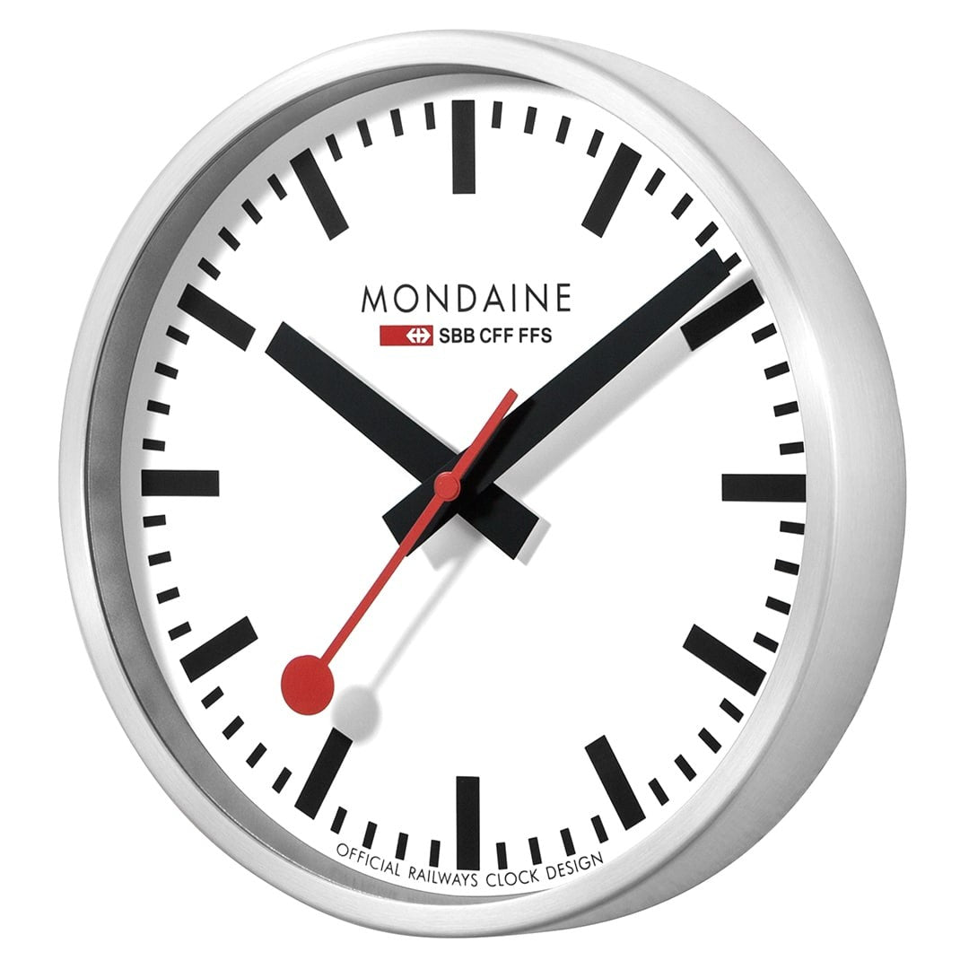 Mondaine orologio da parete 40 cm argento quarzo
