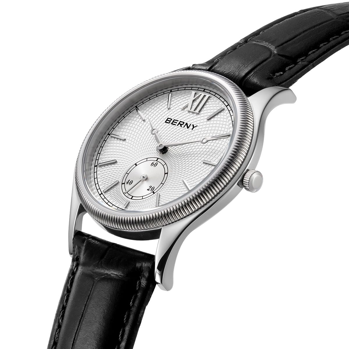 Berny Vintage Orologio Uomo Pelle Quarzo Impermeabile
