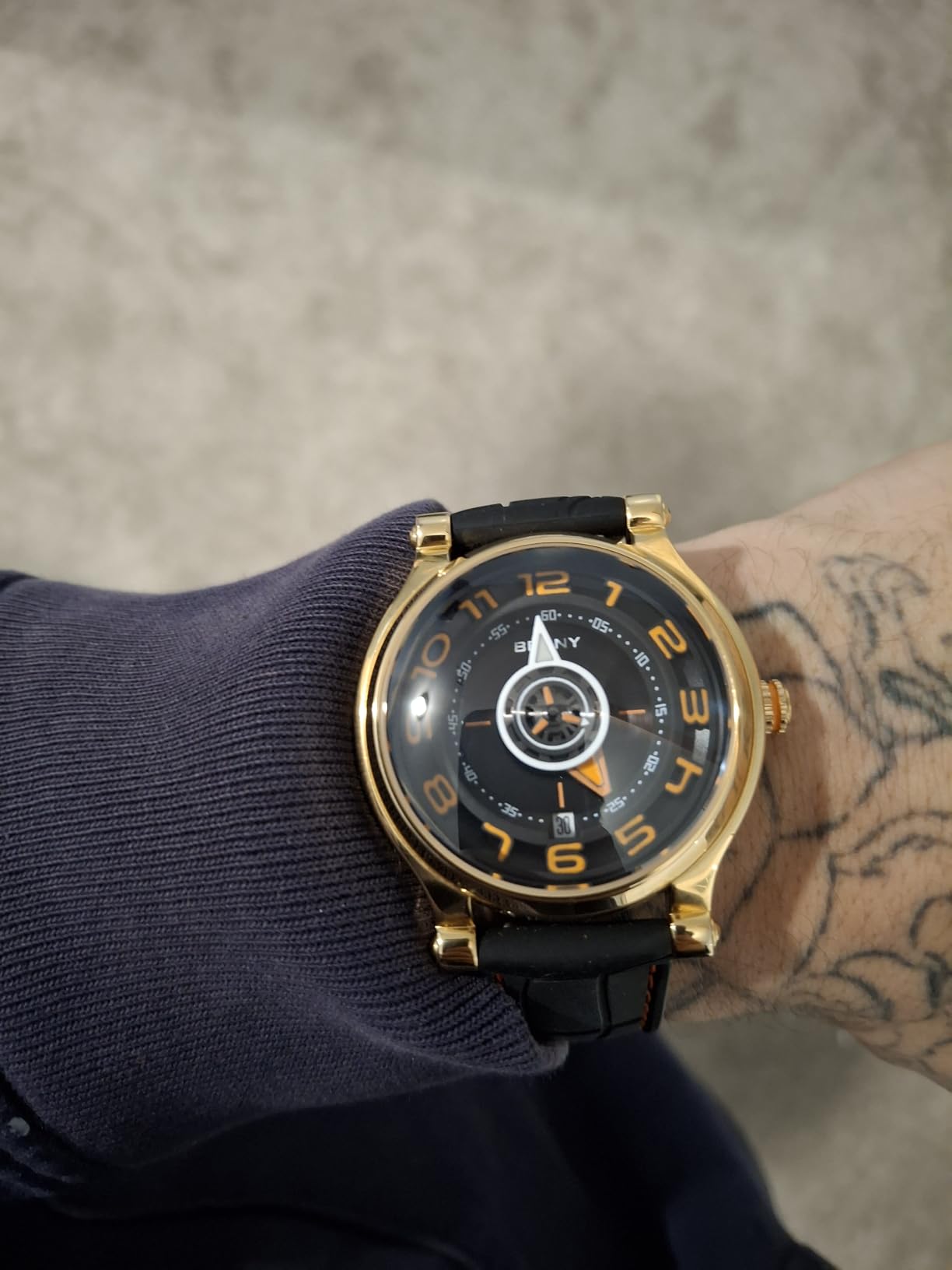 Berny AM053VM Orologio Uomo Automatico Argento Rosso