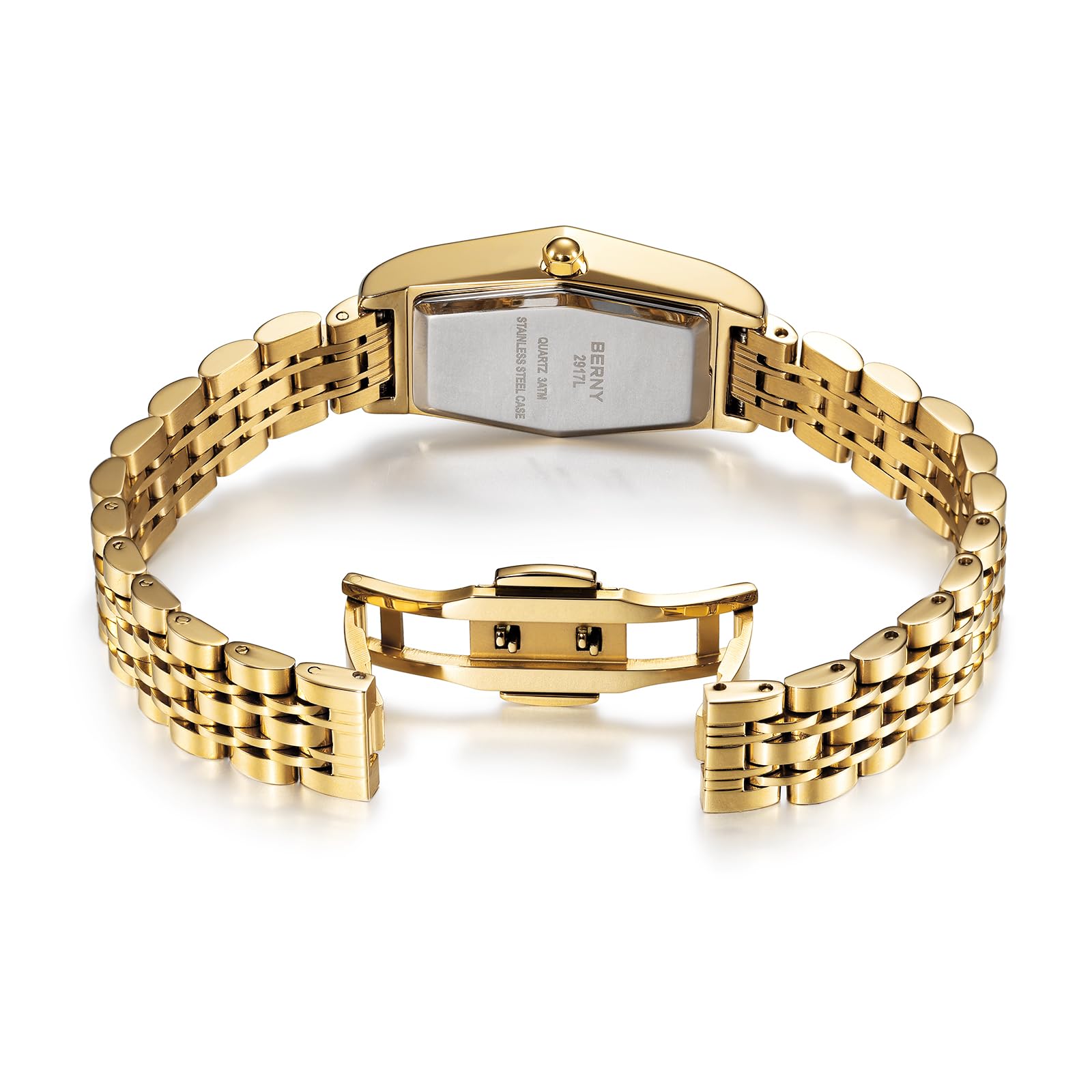 Berny Gold Orologio Donna Bianco Quarzo Esagonale