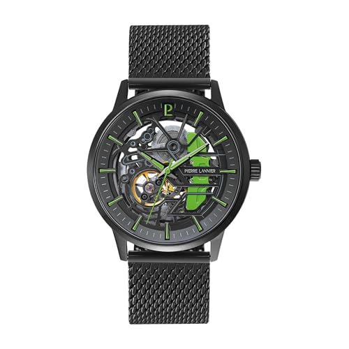 Pierre Lannier Paddock orologio nero milanese 22 mm