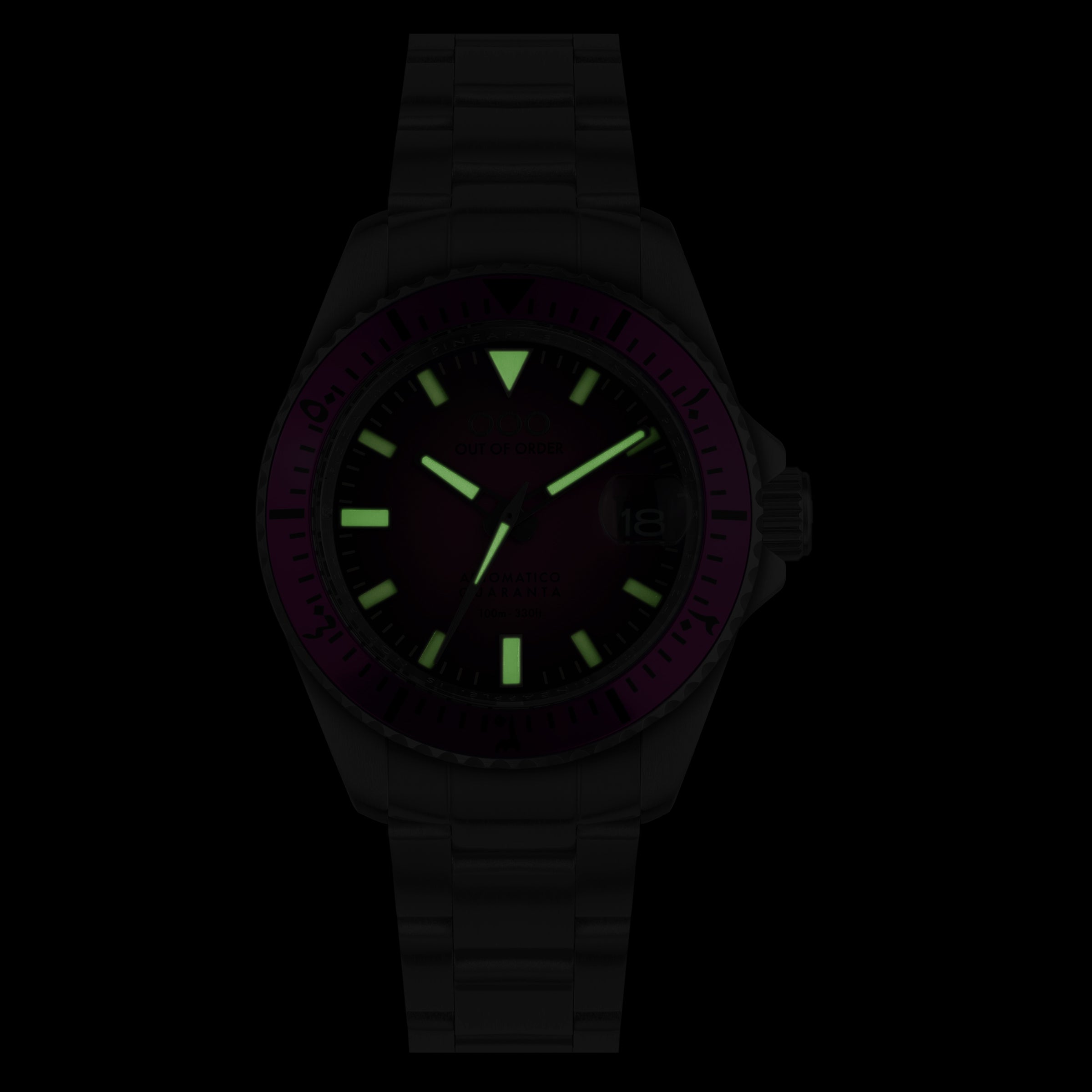 Out Of Order Automatico Quaranta Magenta Ultra Distressed orologio 40 mm